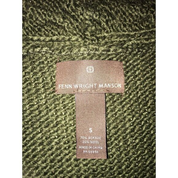 Vintage 1990s Y2K Fenn Wright Manson Dark Green Duster Length Cardigan Small - Picture 16 of 16